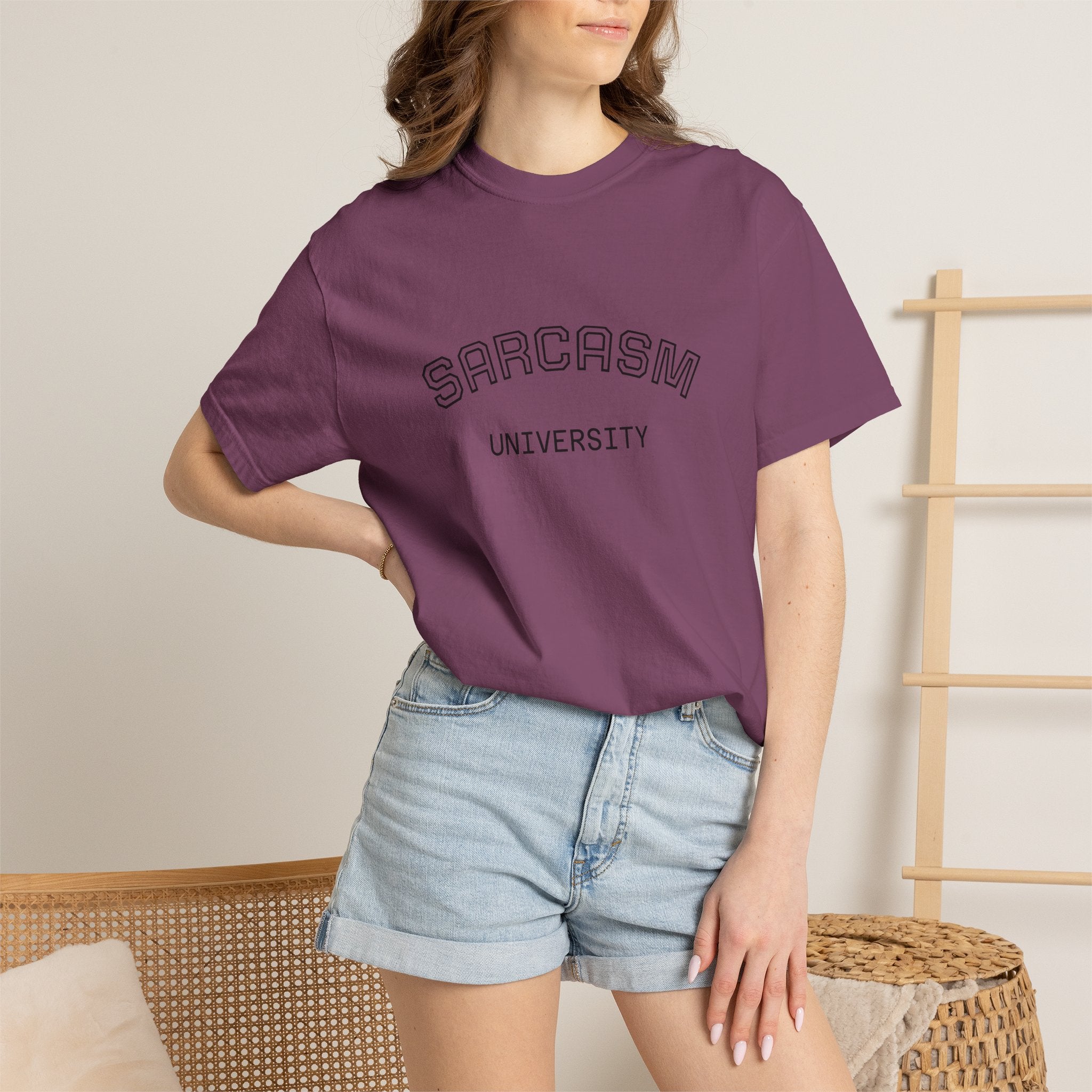 Sarcasm University T-Shirt — Funny College Style Graphic Tee