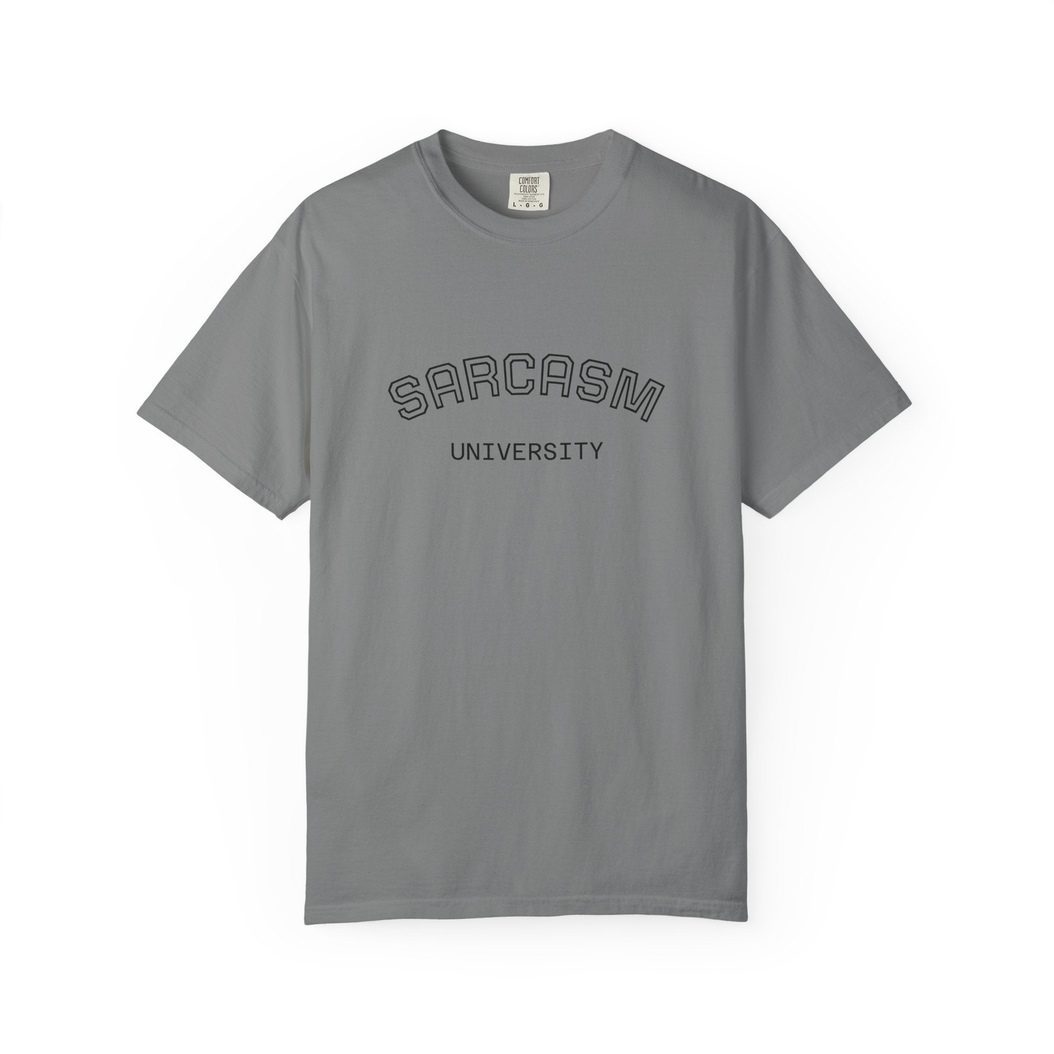 Sarcasm University T-Shirt — Funny College Style Graphic Tee