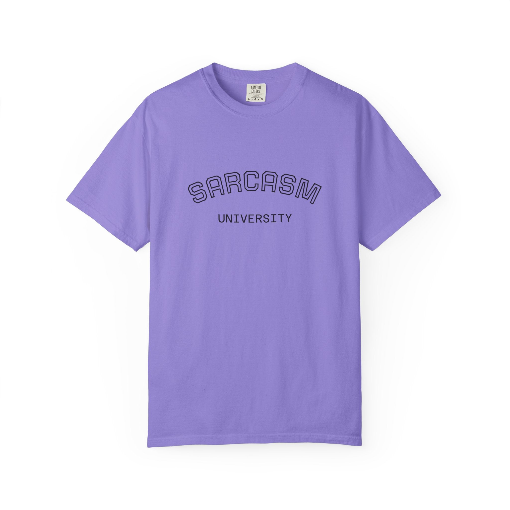 Sarcasm University T-Shirt — Funny College Style Graphic Tee
