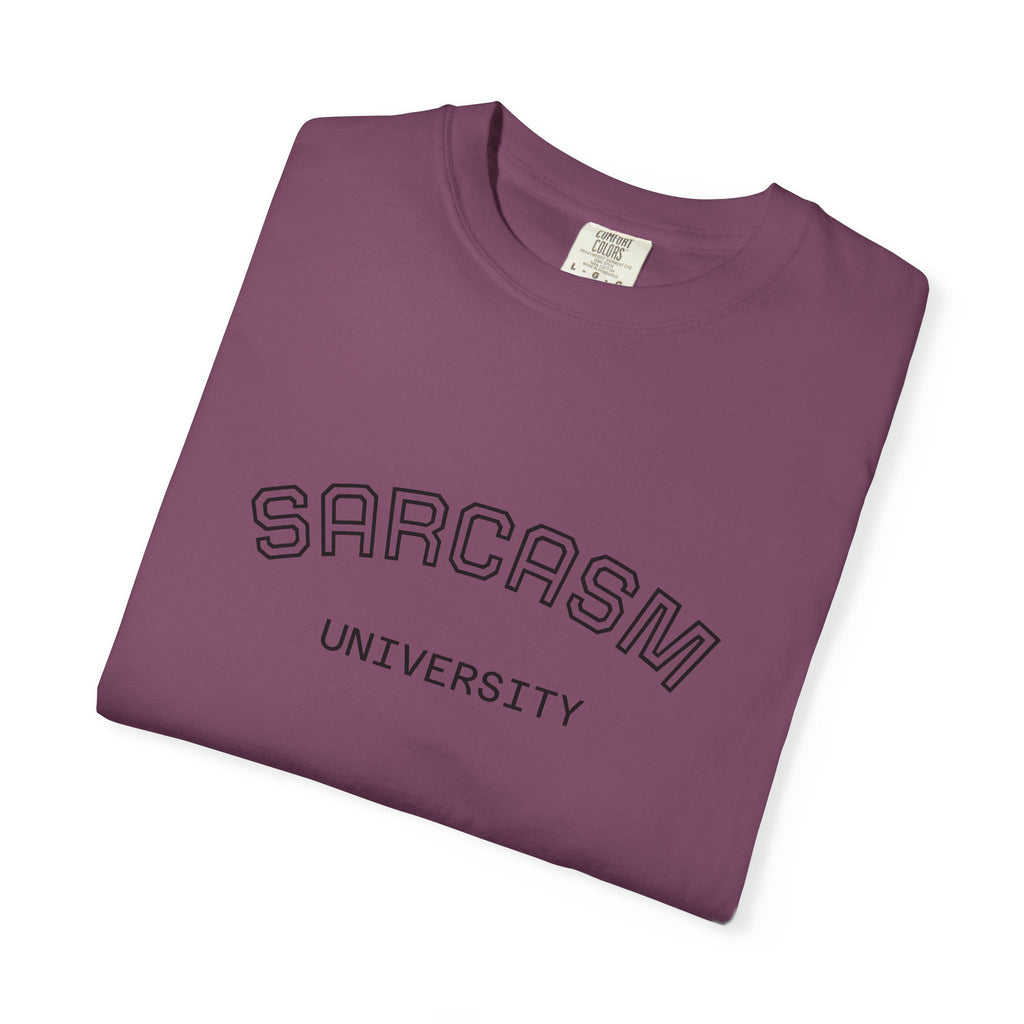 Sarcasm University T-Shirt — Funny College Style Graphic Tee