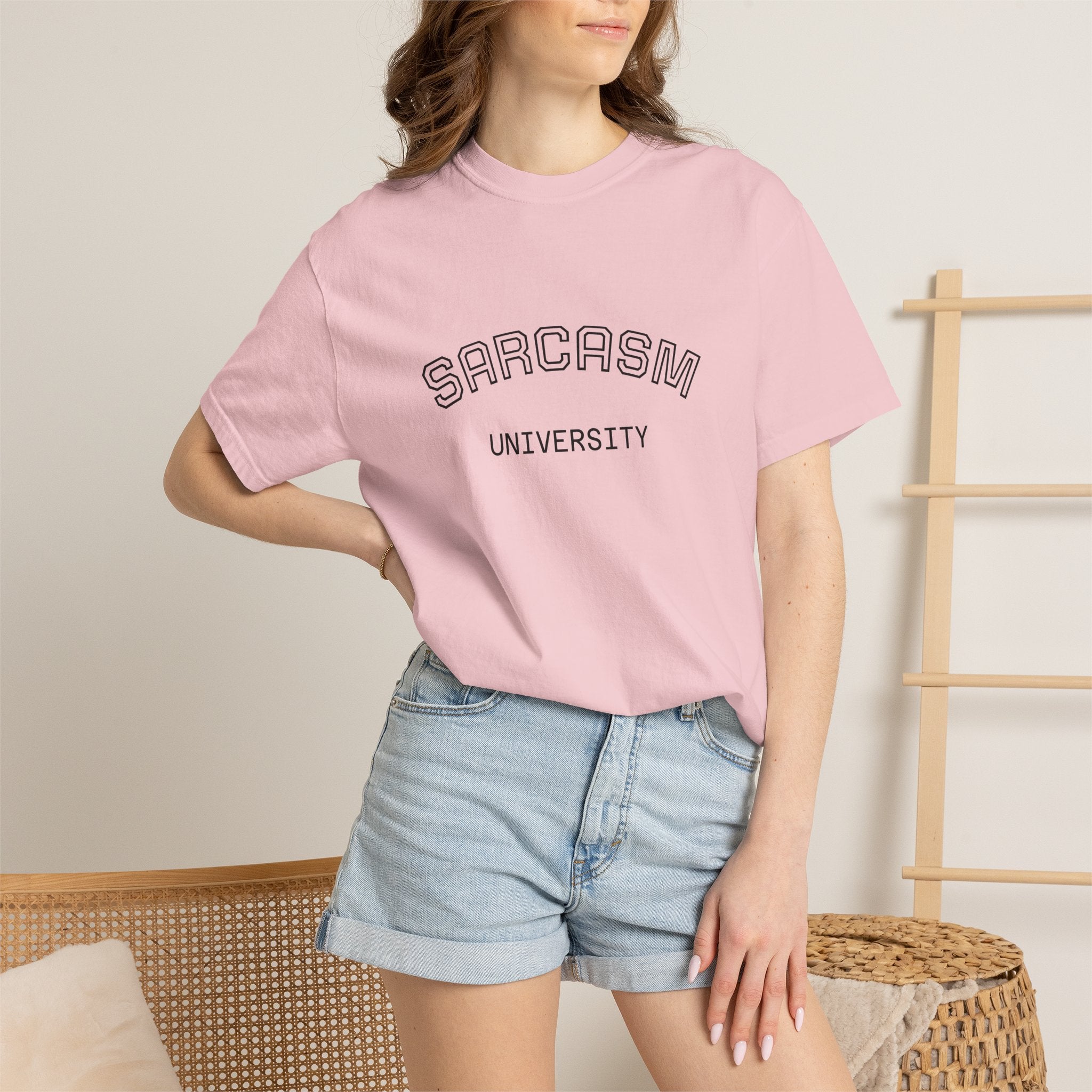 Sarcasm University T-Shirt — Funny College Style Graphic Tee
