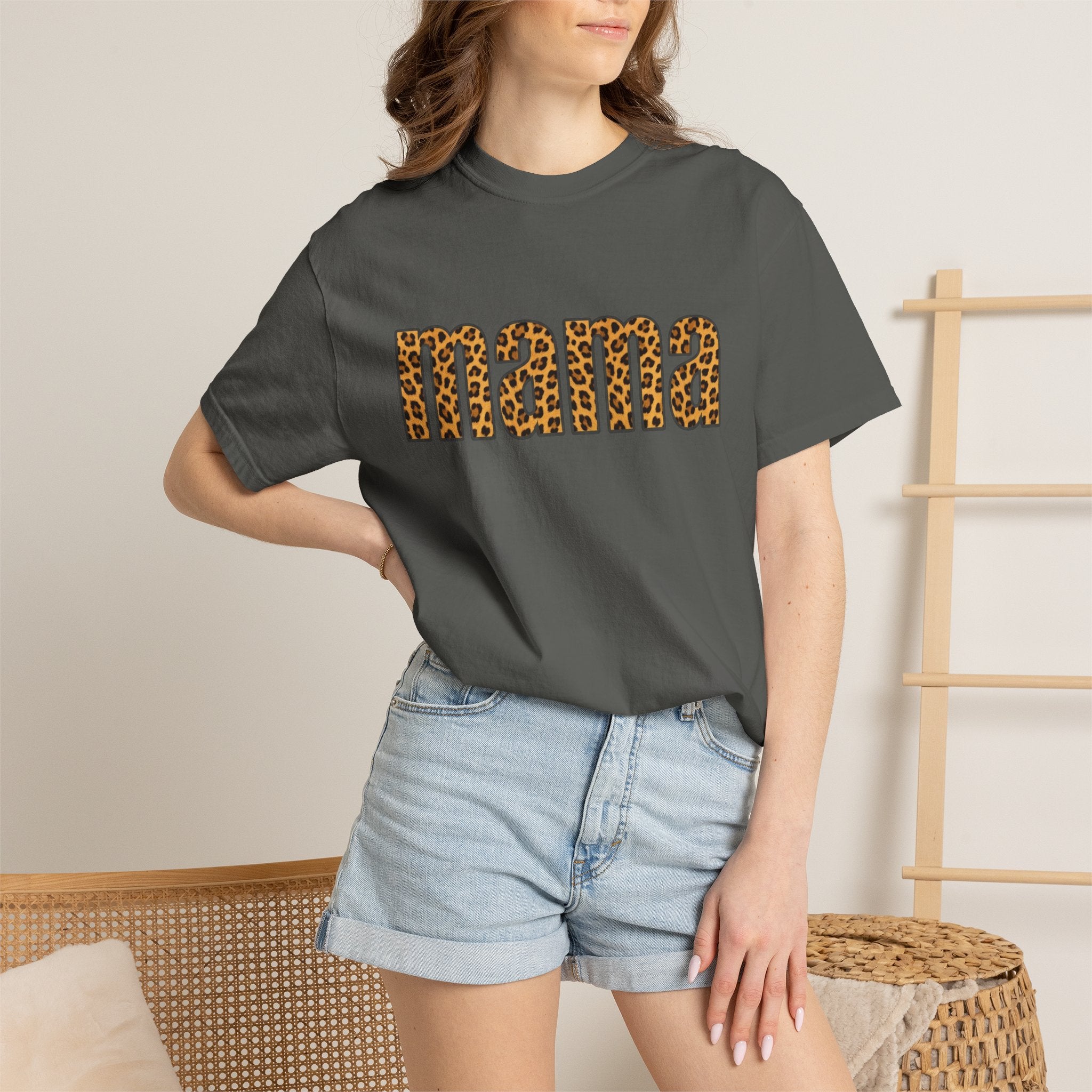 Mama Leopard Print Tee