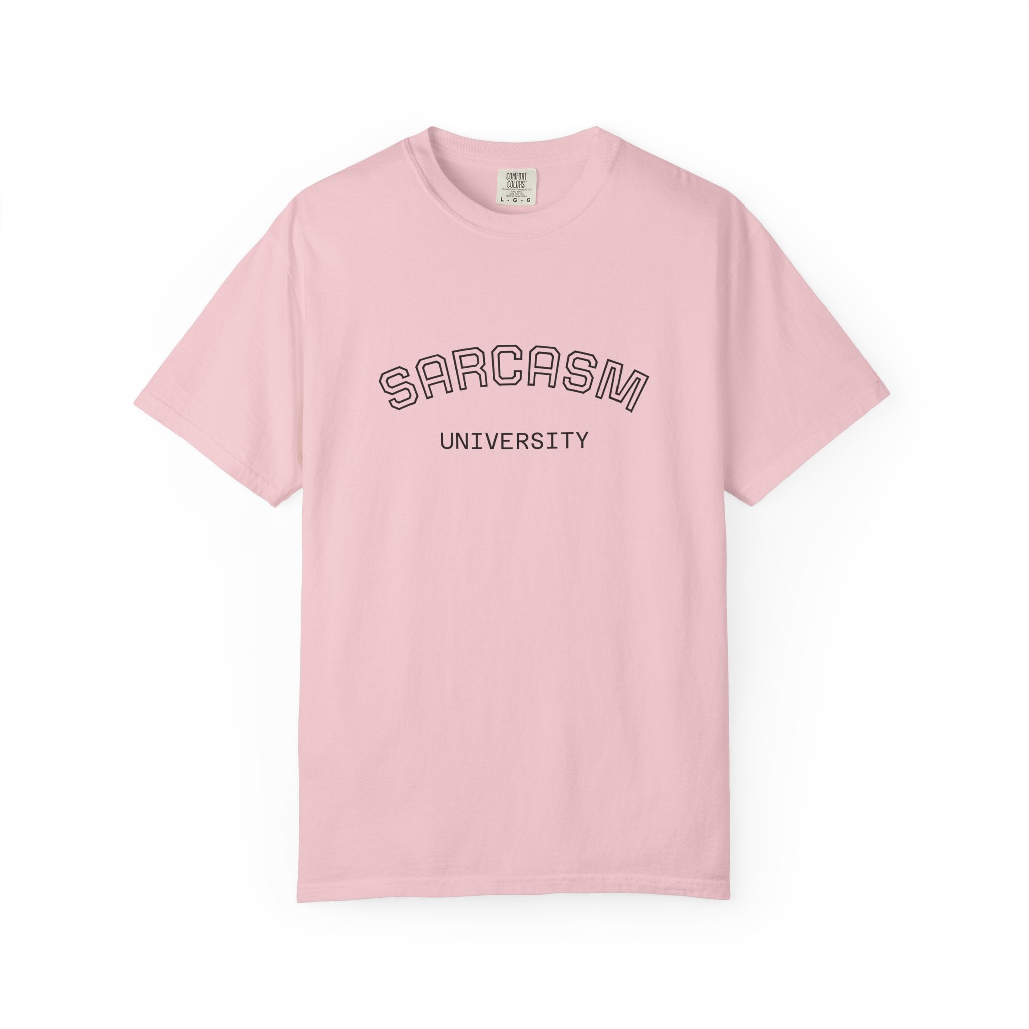 Sarcasm University T-Shirt — Funny College Style Graphic Tee