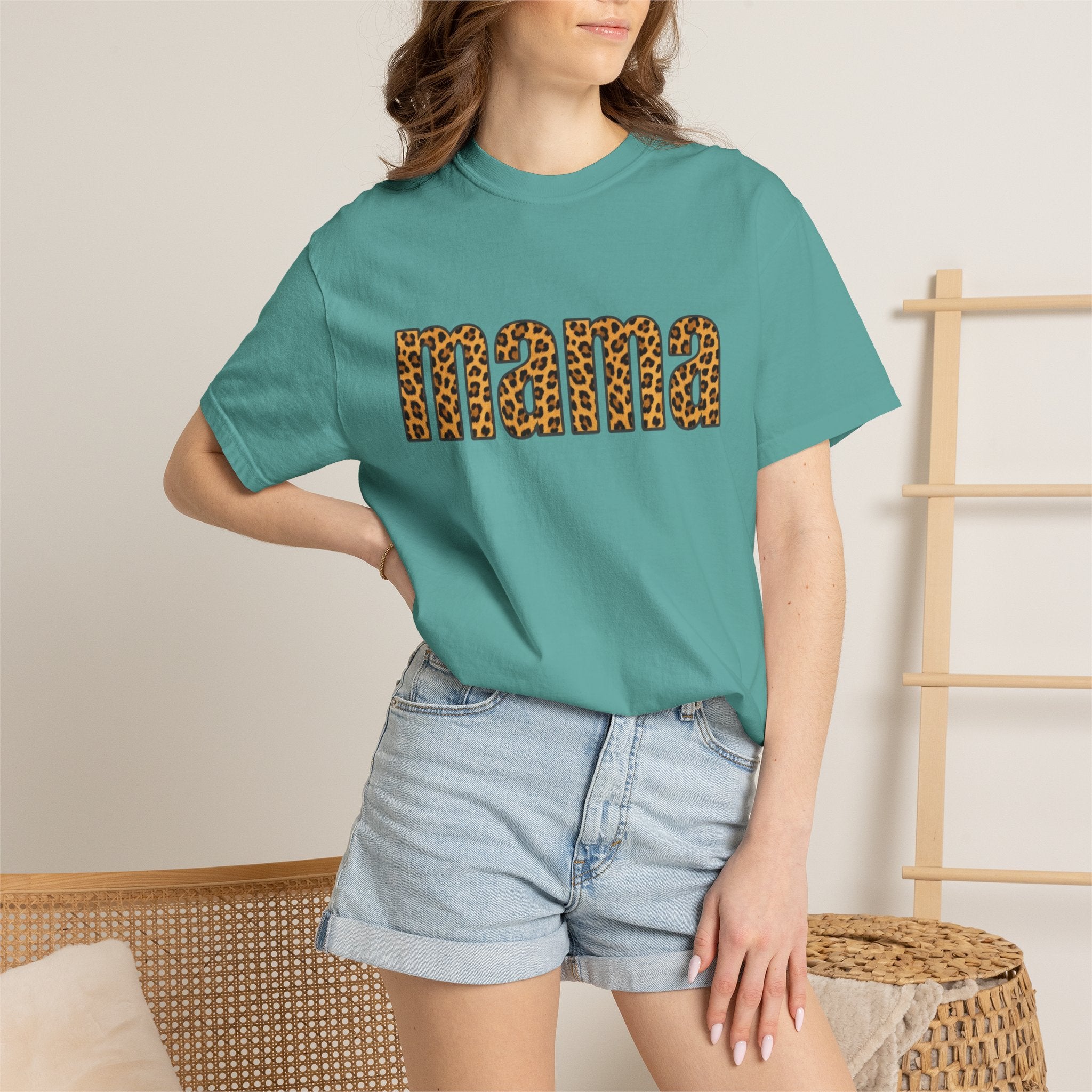 Mama Leopard Print Tee