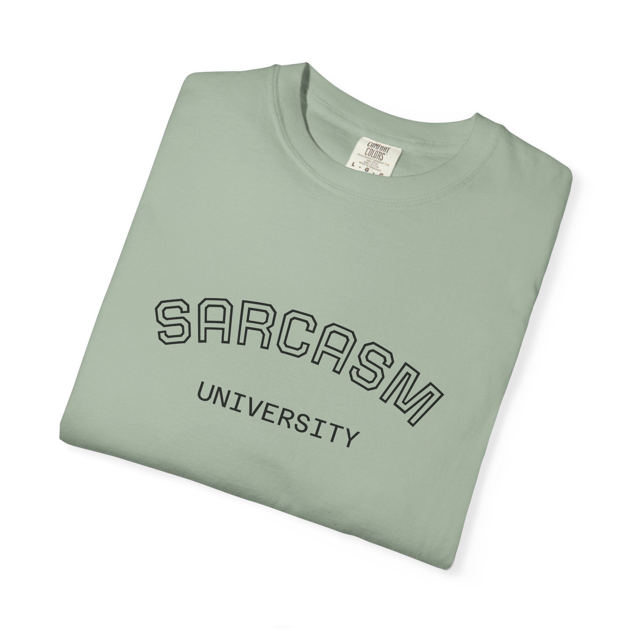 Sarcasm University T-Shirt — Funny College Style Graphic Tee