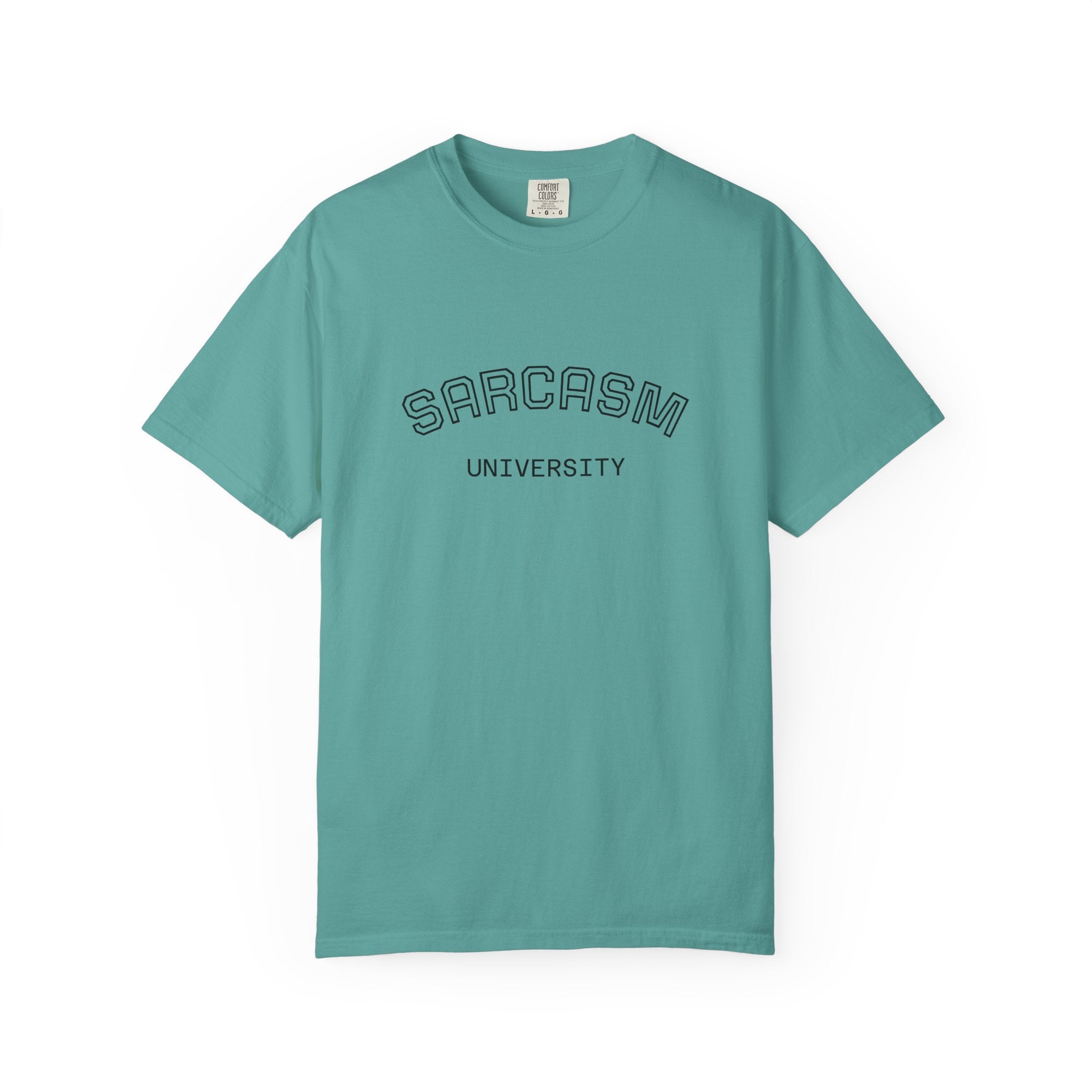 Sarcasm University T-Shirt — Funny College Style Graphic Tee