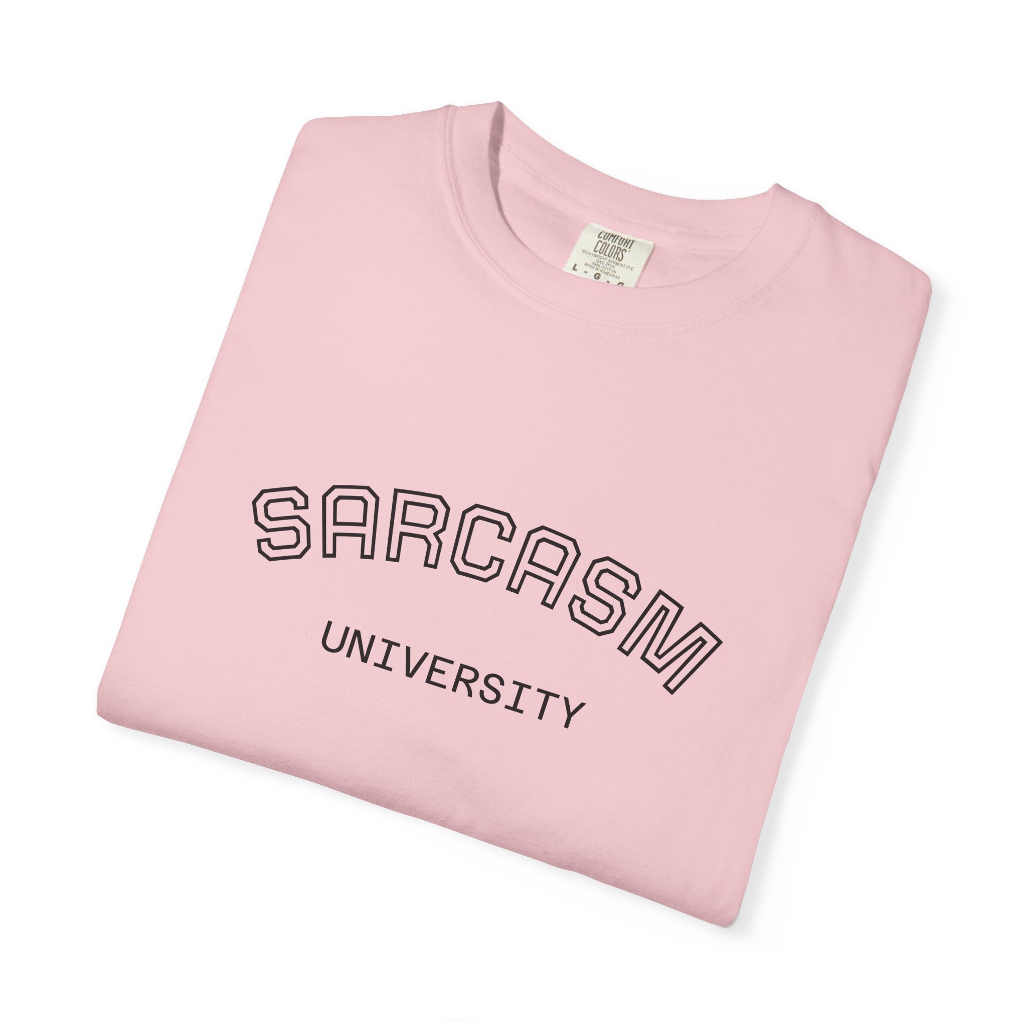 Sarcasm University T-Shirt — Funny College Style Graphic Tee