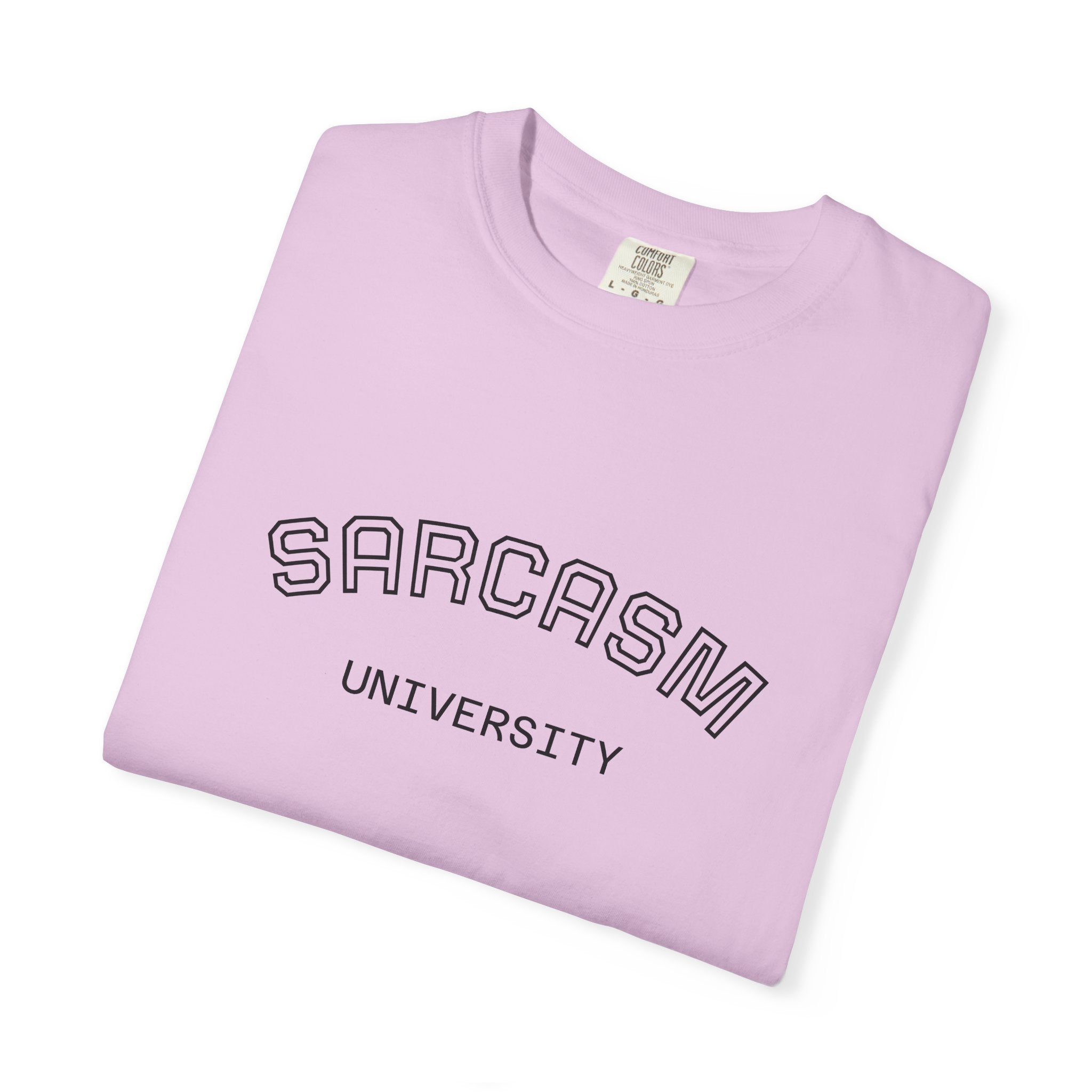 Sarcasm University T-Shirt — Funny College Style Graphic Tee