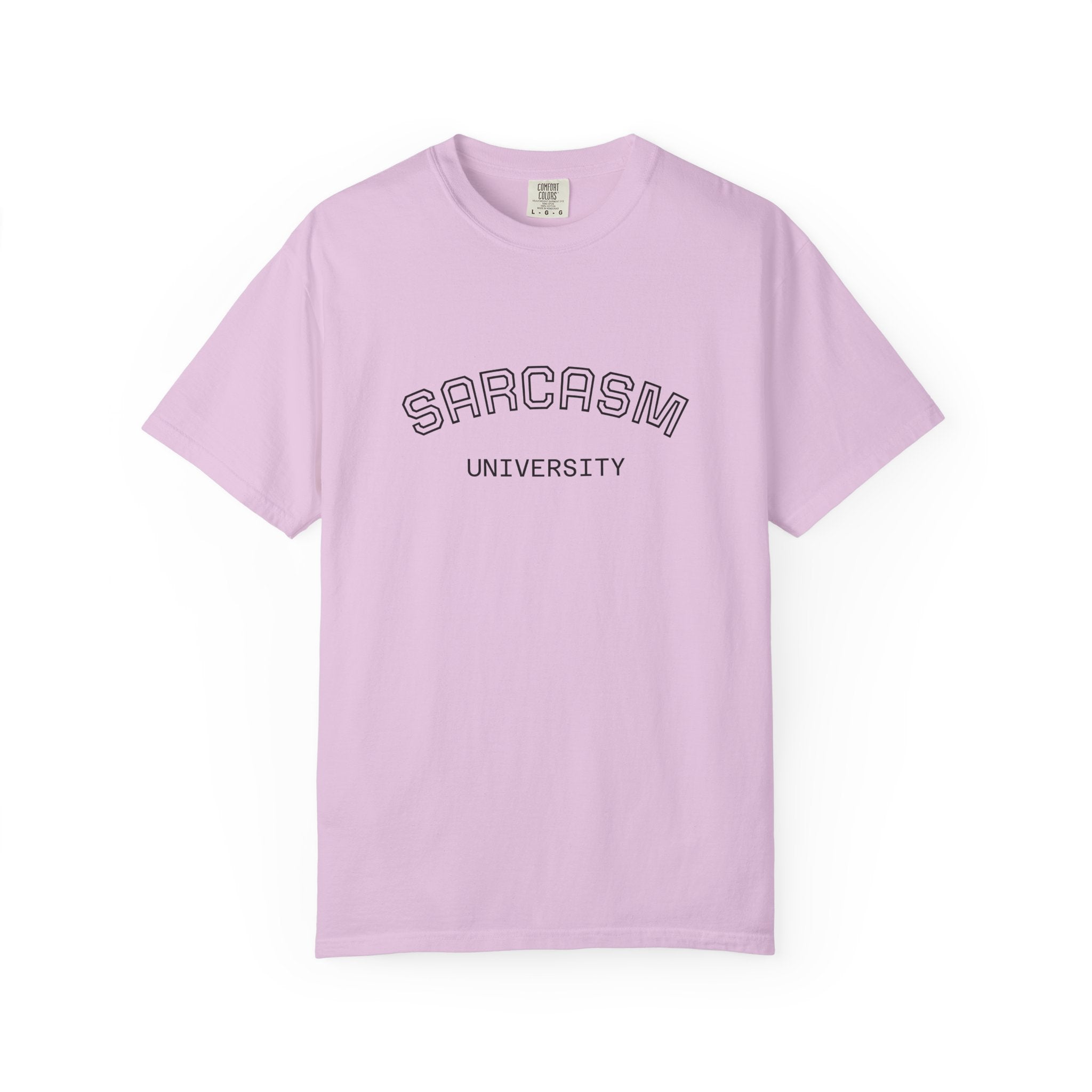 Sarcasm University T-Shirt — Funny College Style Graphic Tee