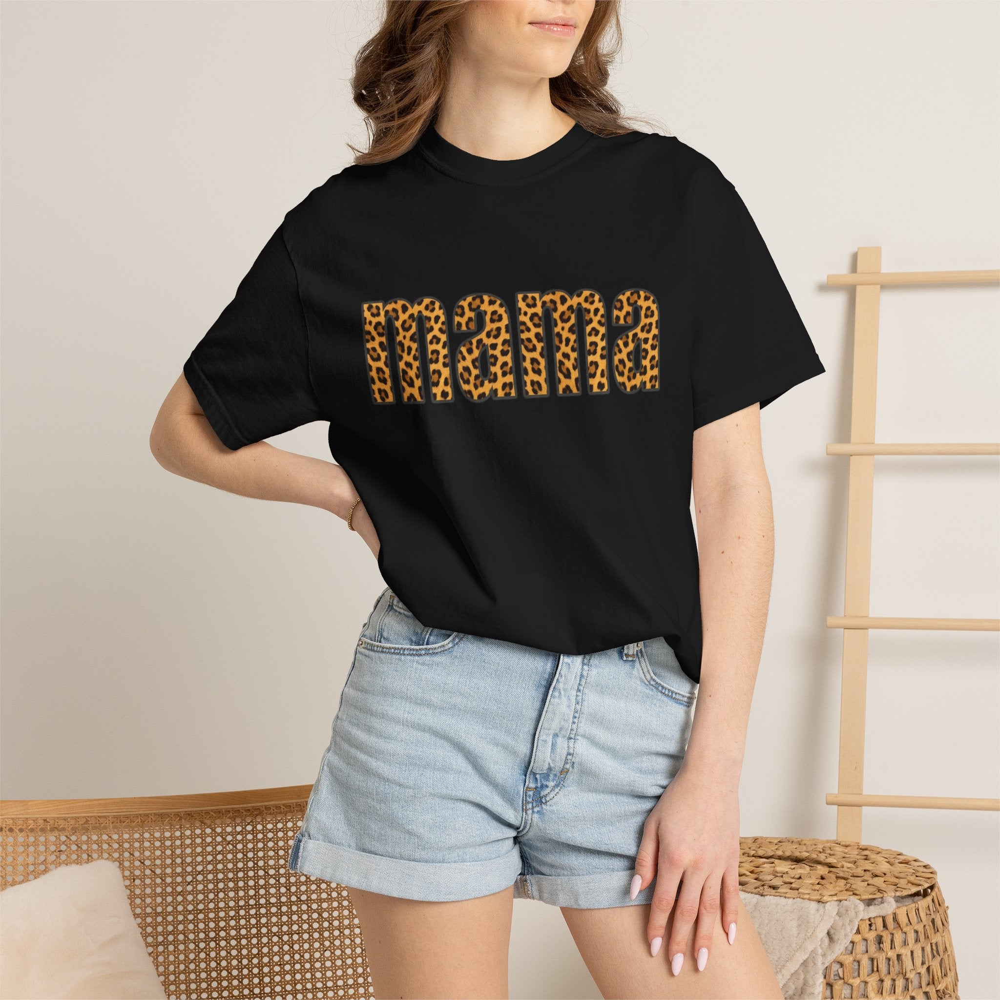 Mama Leopard Print Tee