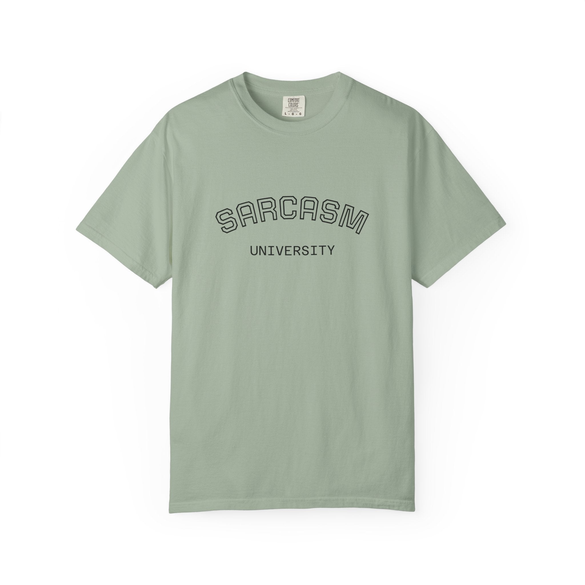 Sarcasm University T-Shirt — Funny College Style Graphic Tee