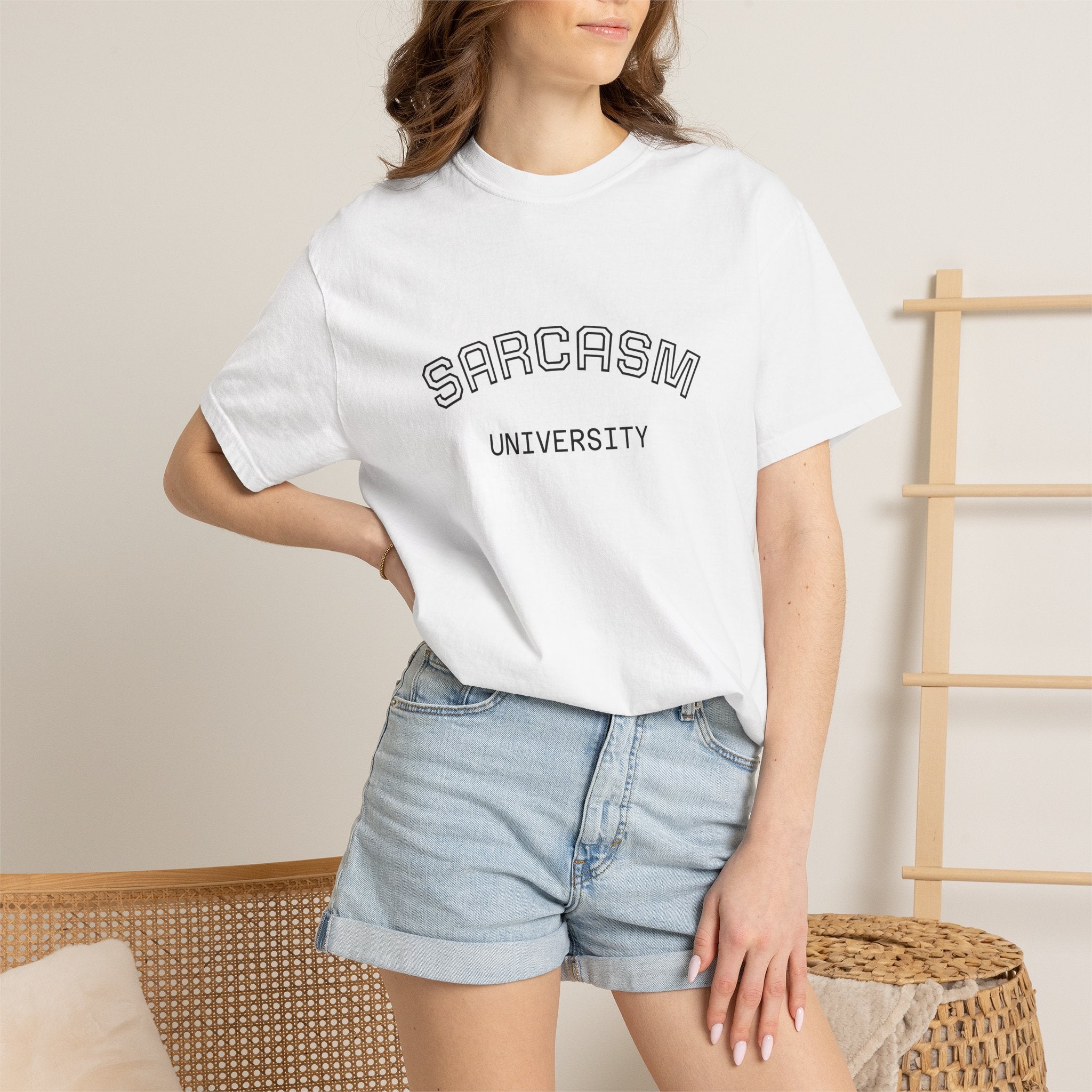 Sarcasm University T-Shirt — Funny College Style Graphic Tee