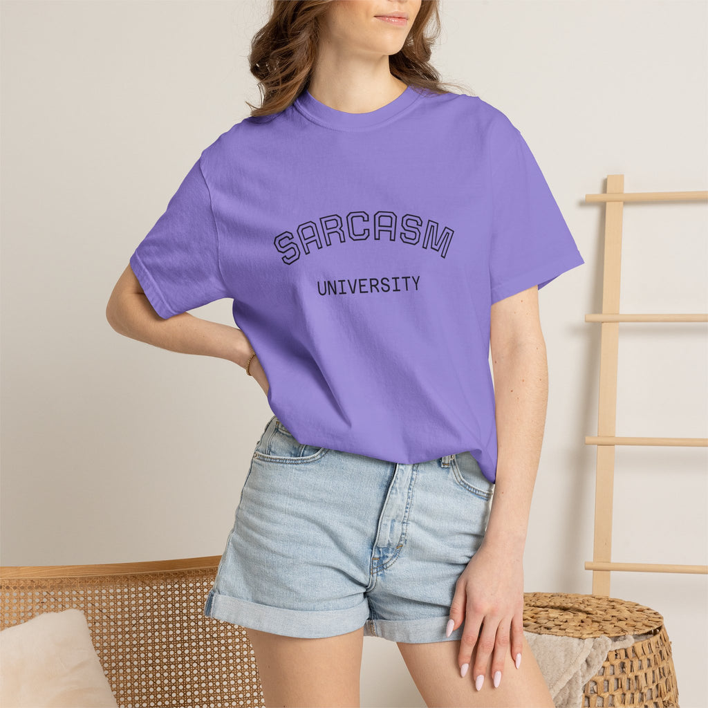 Sarcasm University T-Shirt — Funny College Style Graphic Tee