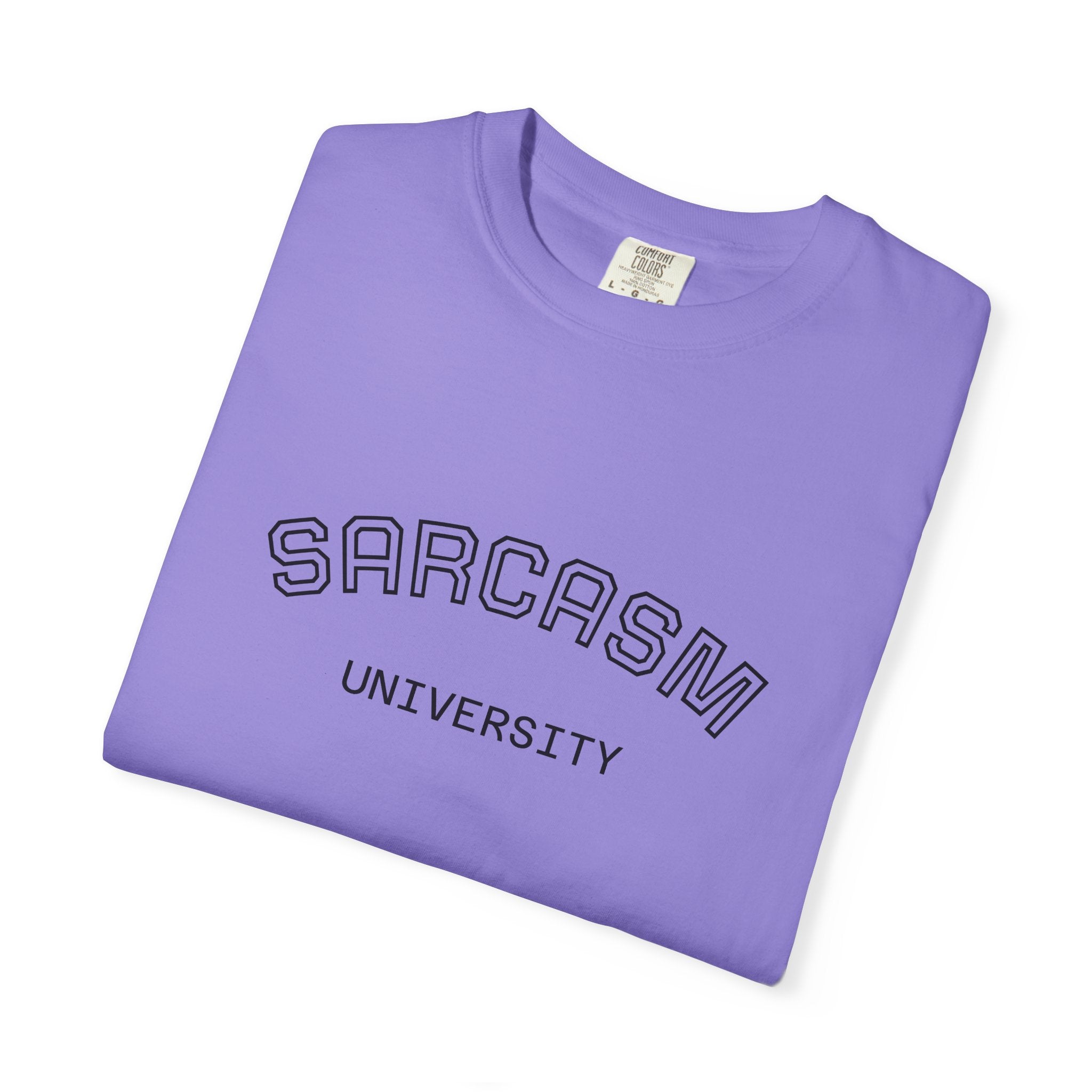Sarcasm University T-Shirt — Funny College Style Graphic Tee