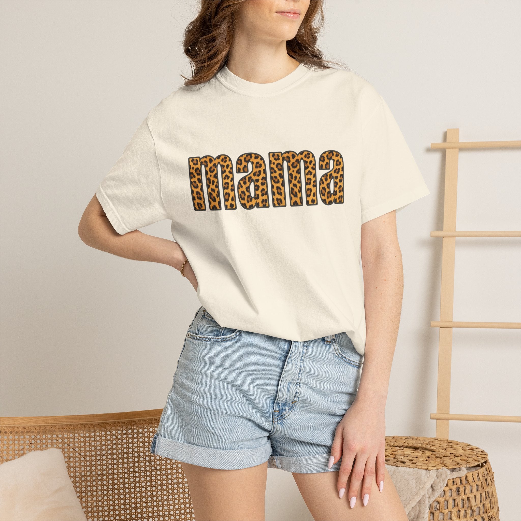 Mama Leopard Print Tee