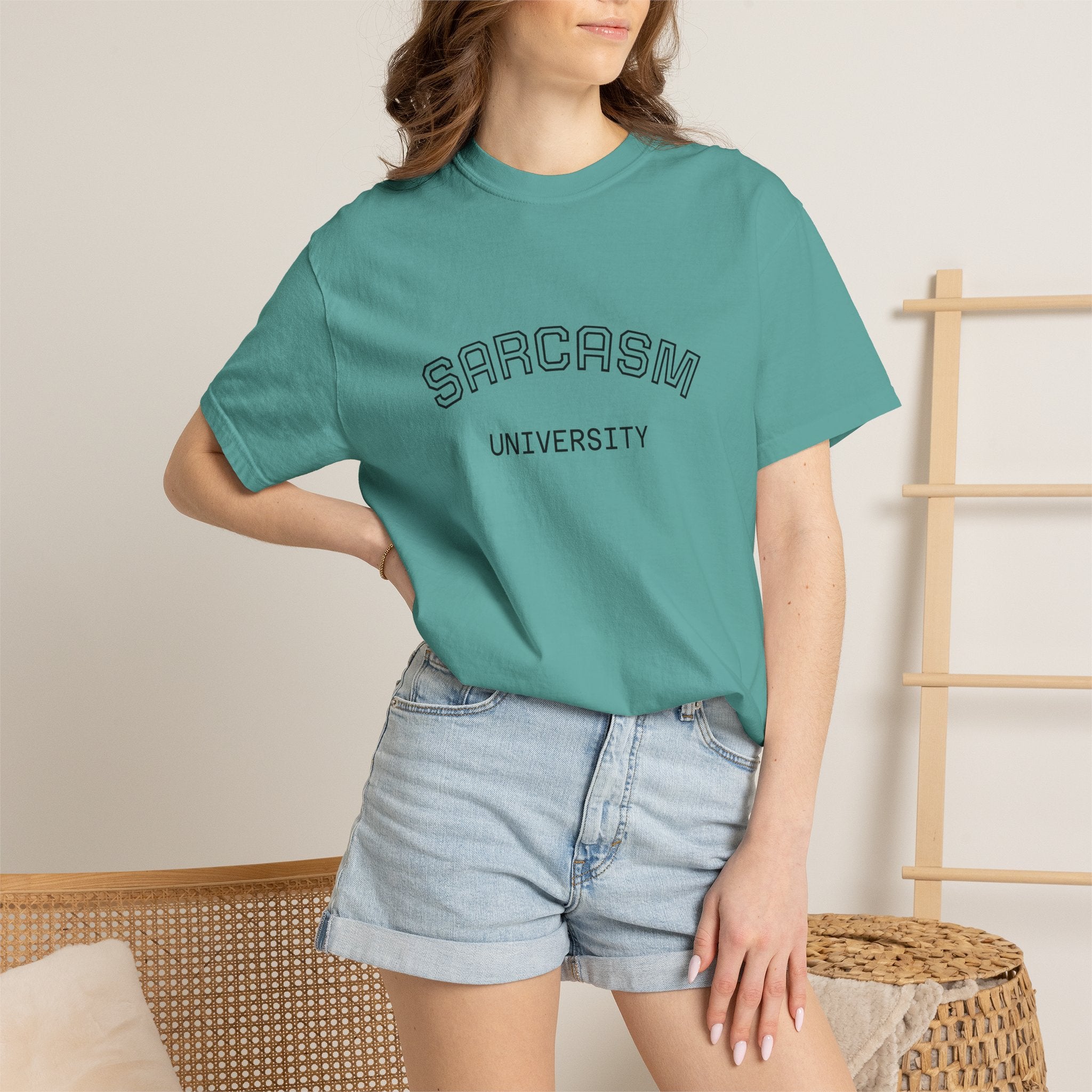 Sarcasm University T-Shirt — Funny College Style Graphic Tee