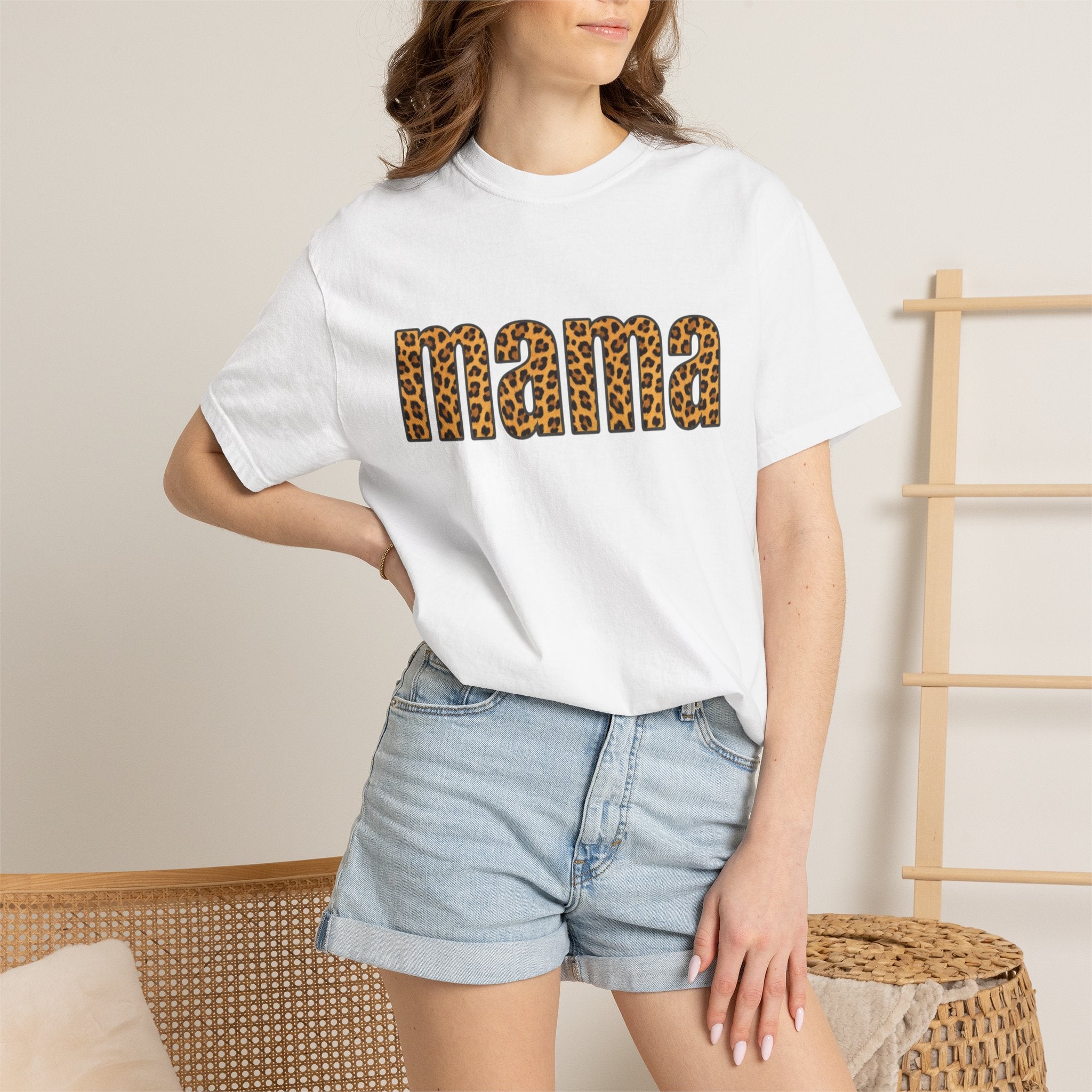 Mama Leopard Print Tee