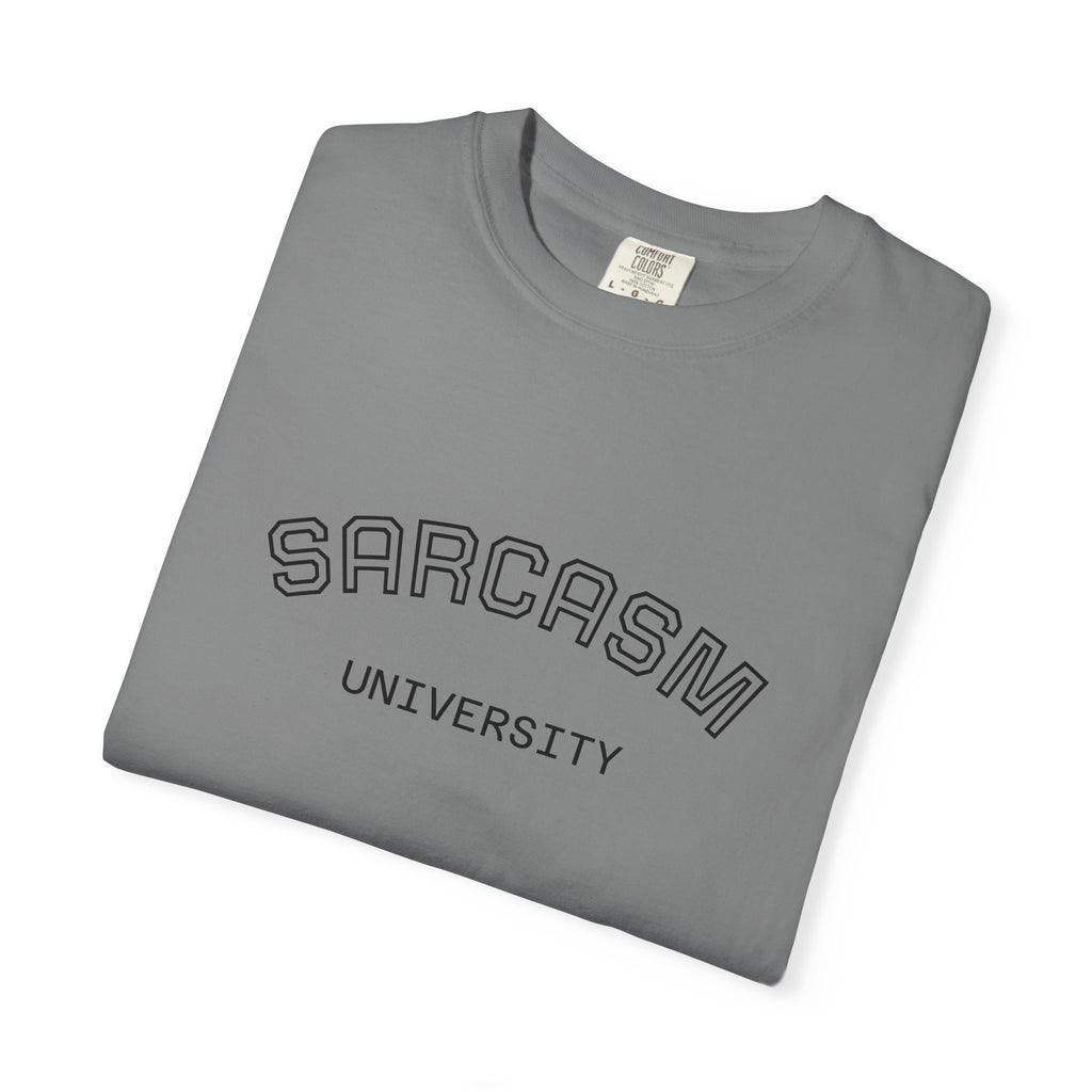 Sarcasm University T-Shirt — Funny College Style Graphic Tee
