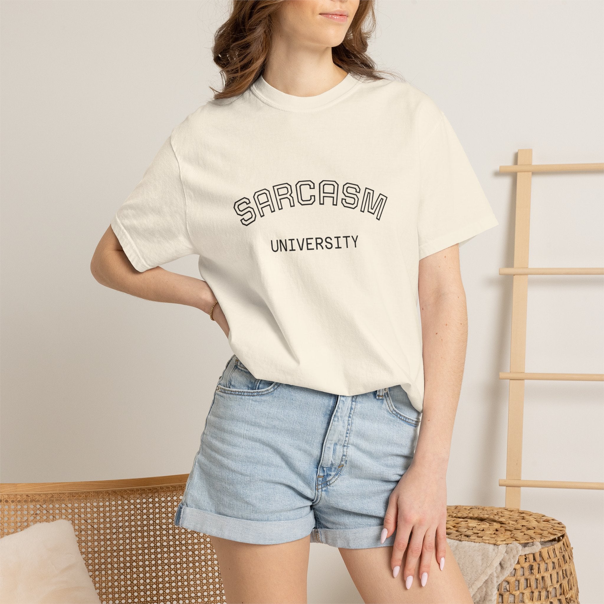 Sarcasm University T-Shirt — Funny College Style Graphic Tee