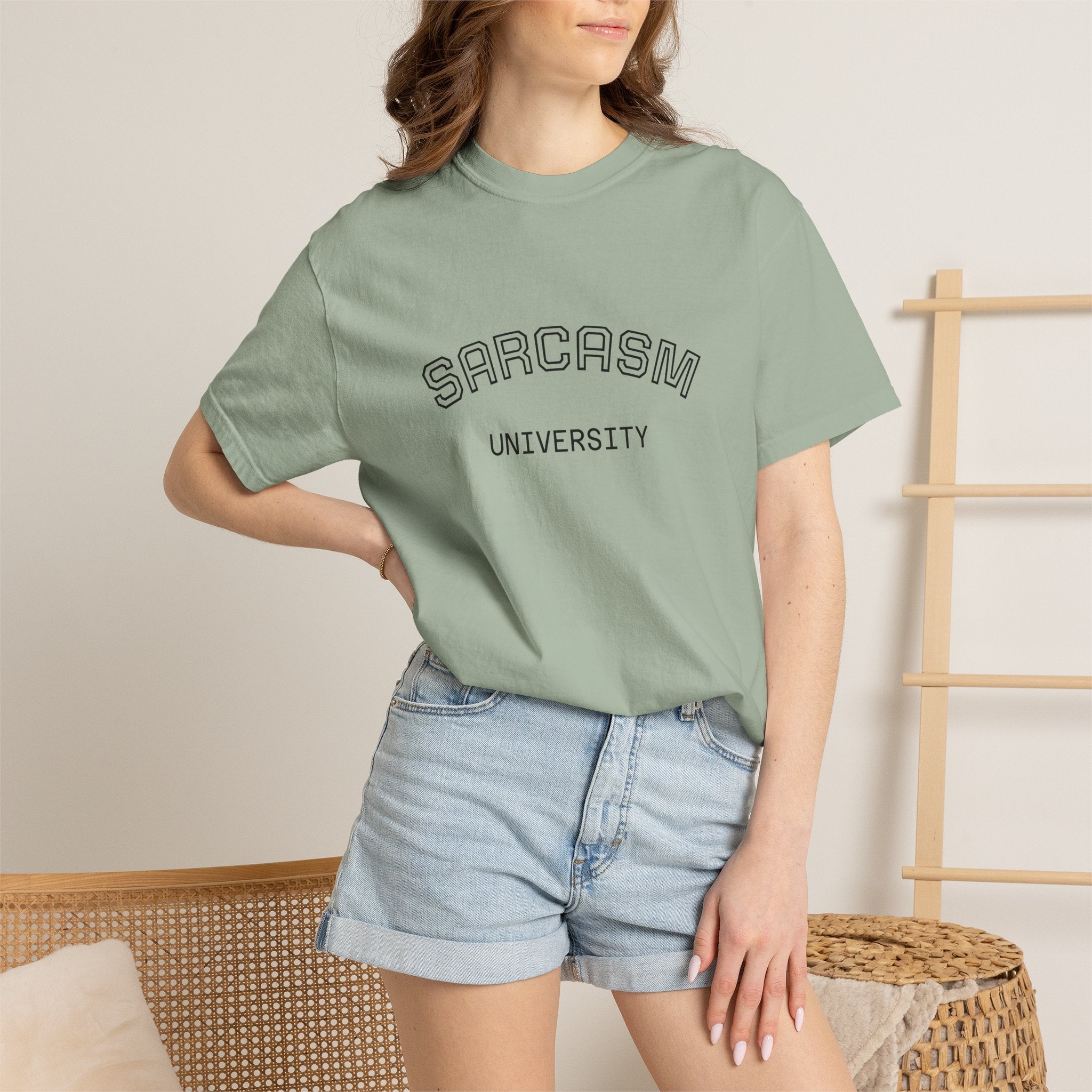 Sarcasm University T-Shirt — Funny College Style Graphic Tee